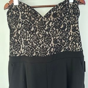 NWT Express Strapless Lace Jumpsuit XL